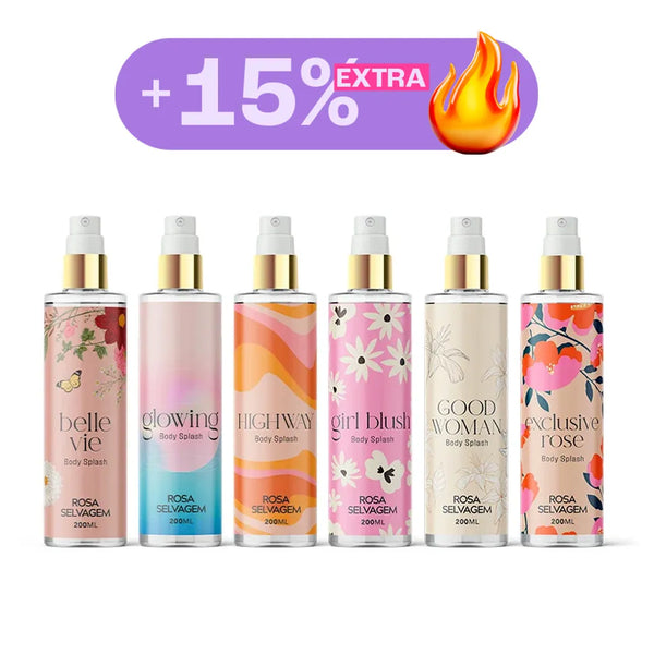Promo combo - Kit Completo Body Splash Rosa Selvagem