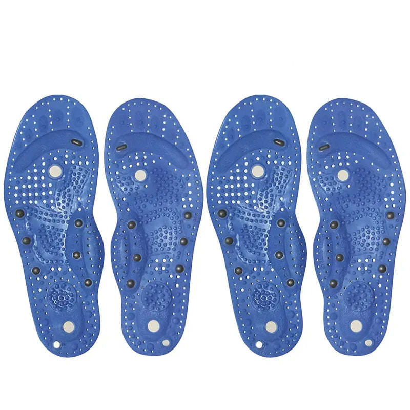 Kit 2 Pares de Palmilhas Ortopédicas Magnéticas de Silicone