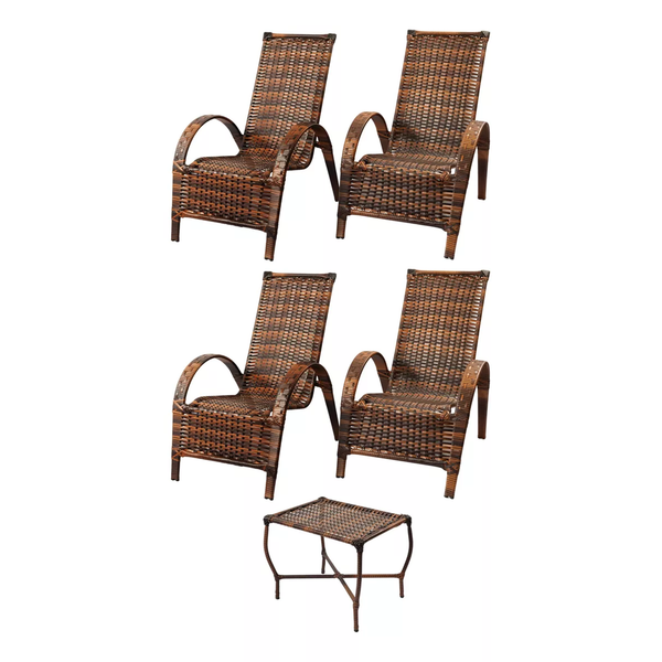 Kit 4 Cadeiras + 1 Mesa Junco Poltrona Paris Varanda Premium (cópia)