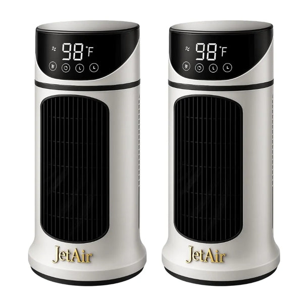 Kit 2 JetAir Turbo - Ar Condicionado Portátil Bivolt 4 em 1 - Refrigerador Silencioso