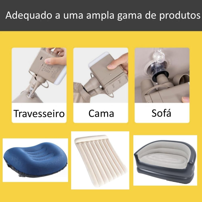 JOYFOX Colchão Inflável Queen Casal Cama De Campanha Bomba Inflável Com Bateria De Lítio Integrada 203 * 154 * 44cm