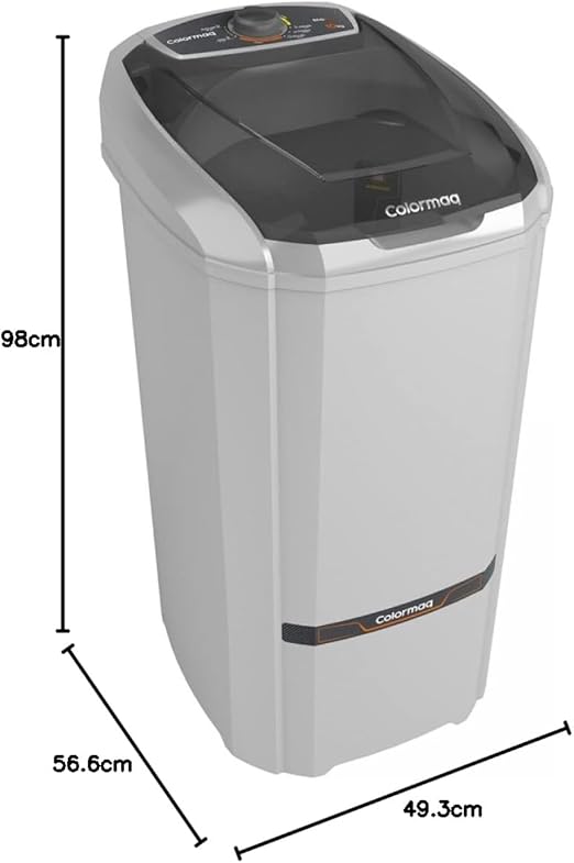 Máquina de lavar semi-automática Tanquinho Colormaq LCS 20kg - prata