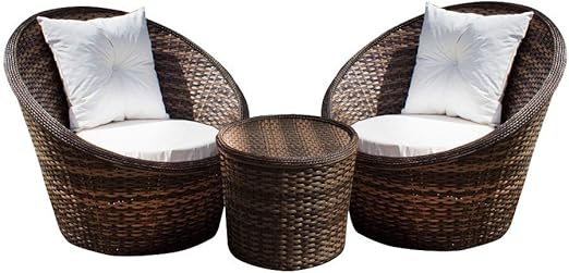 Conjunto de Poltronas Fibra Sintética Buenos Aires - 2 Poltronas + 1 Mesa Centro - Tecido Duna Cru