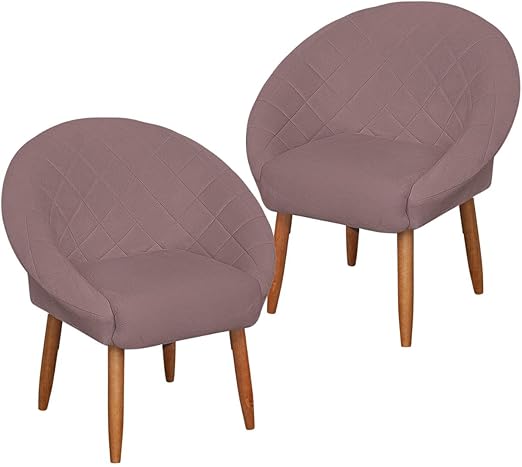 Poltrona Cadeira para Recepção sala de estar Sala de Leitura resistente reforçada tecido veludo pés madeira