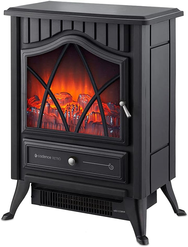 Aquecedor Lareira Elétrica Cadence Retrô 1500W