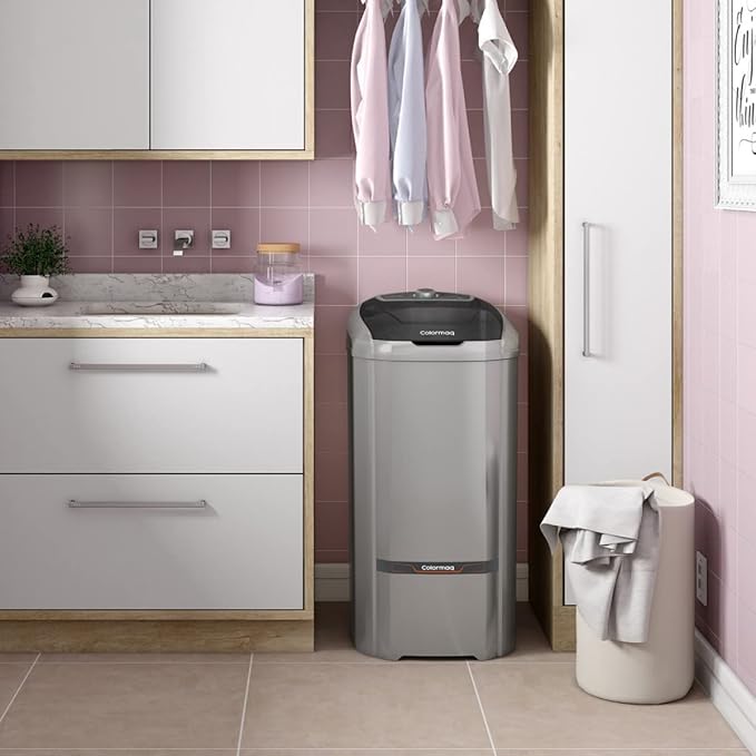 Máquina de lavar semi-automática Tanquinho Colormaq LCS 20kg - prata