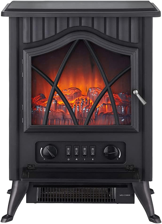 Aquecedor Lareira Elétrica Cadence Retrô 1500W