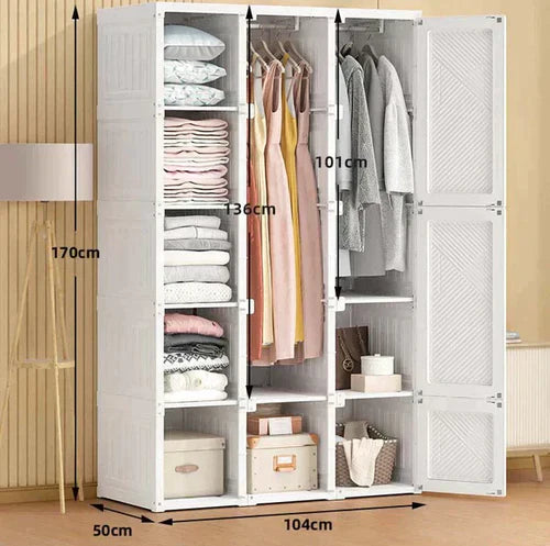 ClosetPop™ Armário Portátil com Porta Transparente e Ímãs – Organização em Minutos!