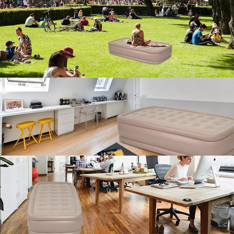 JOYFOX Colchão Inflável Queen Casal Cama De Campanha Bomba Inflável Com Bateria De Lítio Integrada 203 * 154 * 44cm