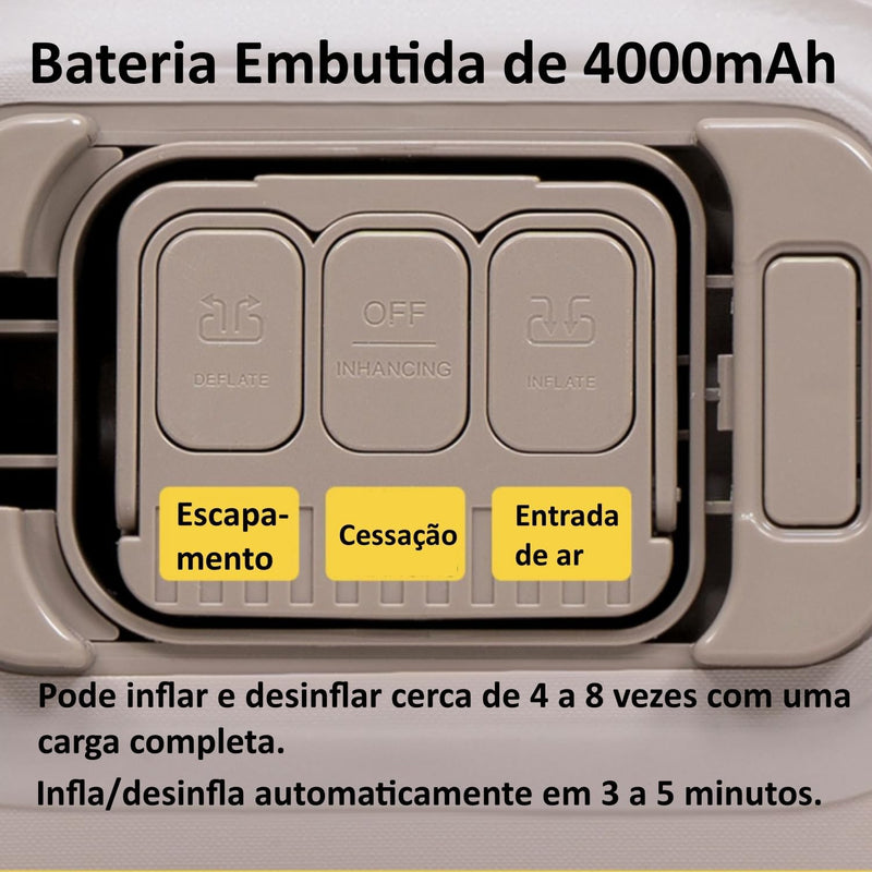 JOYFOX Colchão Inflável Queen Casal Cama De Campanha Bomba Inflável Com Bateria De Lítio Integrada 203 * 154 * 44cm