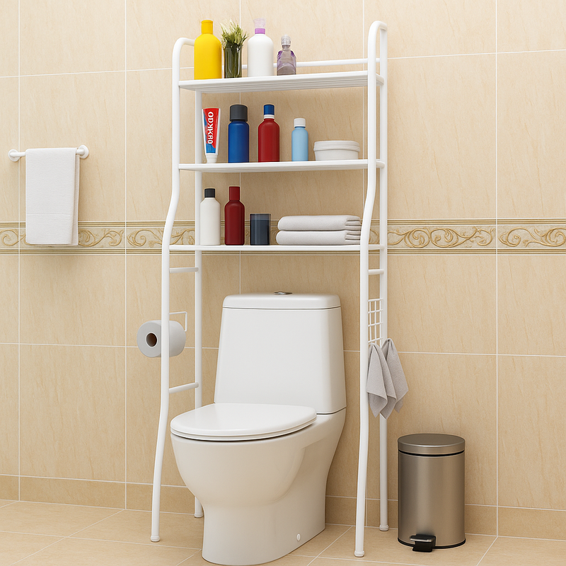 Prateleira Rack para Banheiro Com Prateleiras Resistentes Organizadoras Para Organização