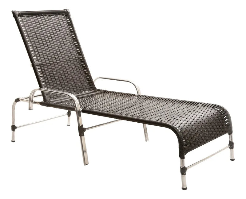 Kit 2 Espreguiadeiras Catar Com Regulagem + Mesa Piscina