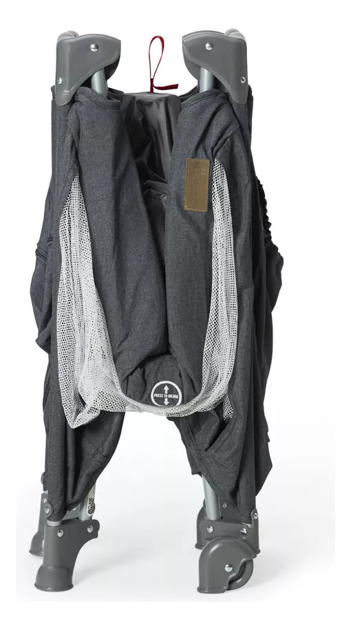 Berço Portátil Infantil Cercado 0-15kg Grafite Lazy Maxibaby