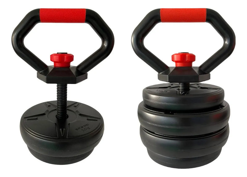 Barra Anilha Halter Kettlebell Kit Musculação 20kg Odin Fit