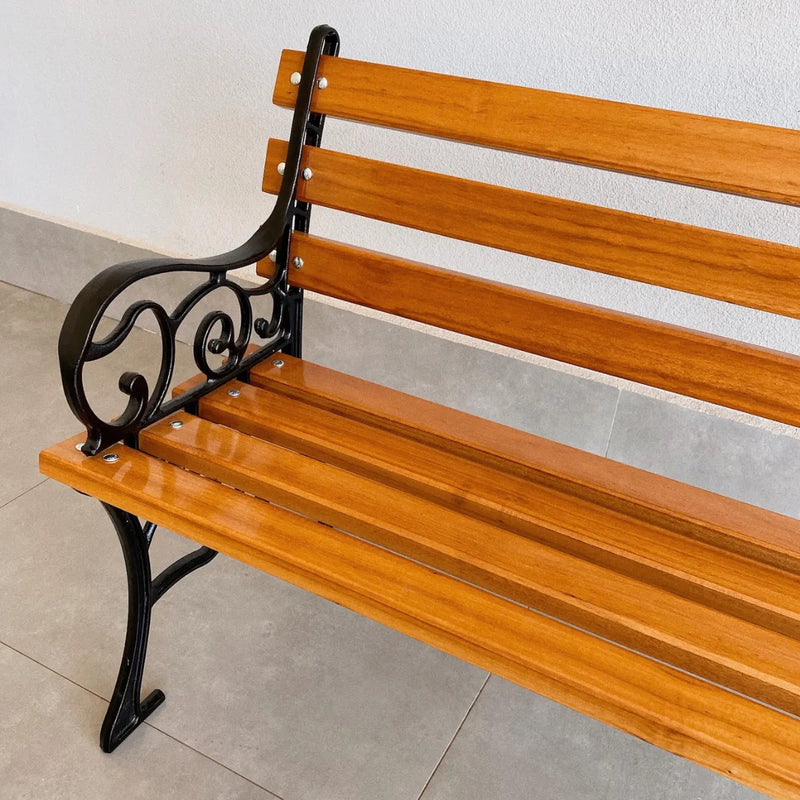 Banco De Jardim Frances 7 Réguas 150 Cm Madeira De Lei Praça