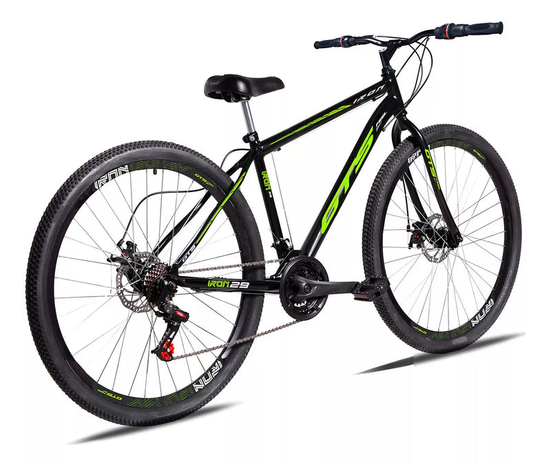 Bicicleta mountain bike GTS Feel Iron 21 Marchas Aro 29 tamanho do Quadro 17" - preto/verde
