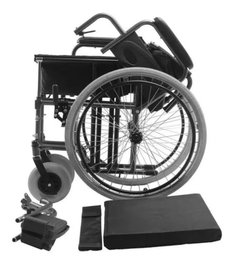 Cadeira de Rodas Aço Dobrável até 120 Kg Assento 46 cm D400 Dellamed (VALOR PROMOCIONAL)