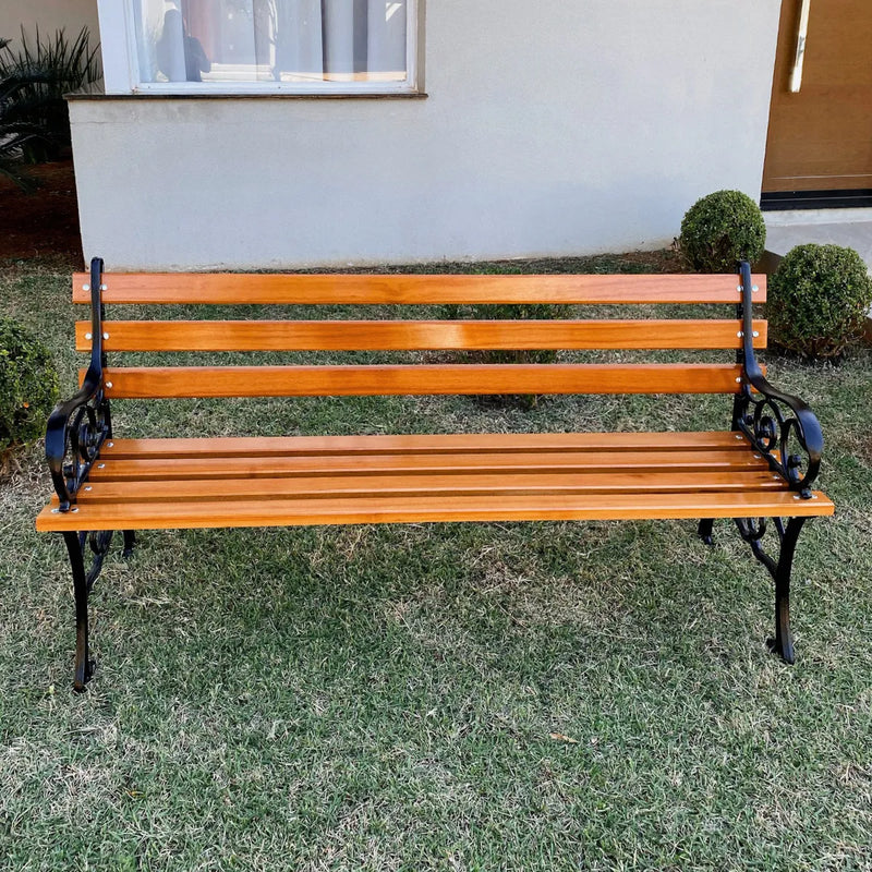 Banco De Jardim Frances 7 Réguas 150 Cm Madeira De Lei Praça