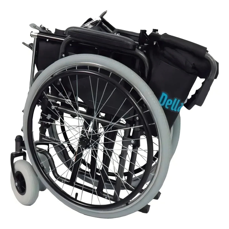 Cadeira de Rodas Aço Dobrável até 120 Kg Assento 46 cm D400 Dellamed (VALOR PROMOCIONAL)