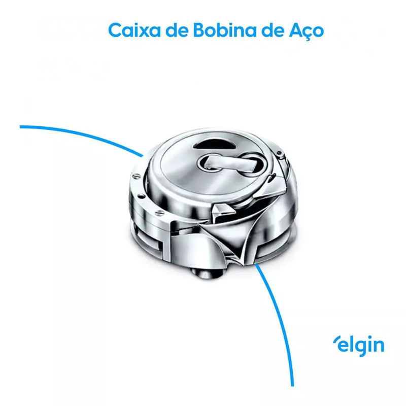 Máquina De Costura Genius Plus Jx-4035 Elgin Cor Branco