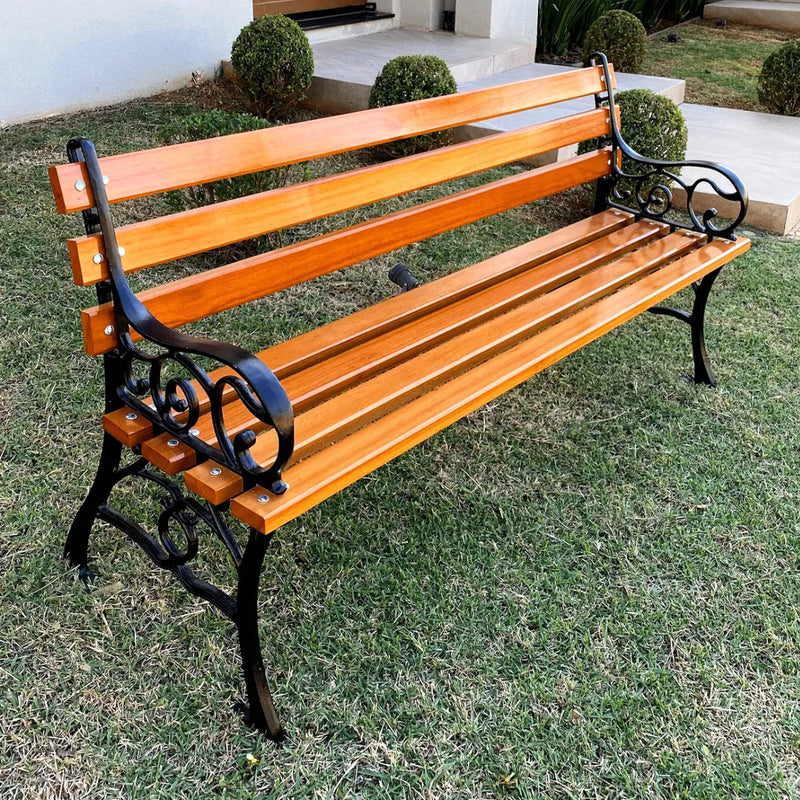 Banco De Jardim Frances 7 Réguas 150 Cm Madeira De Lei Praça