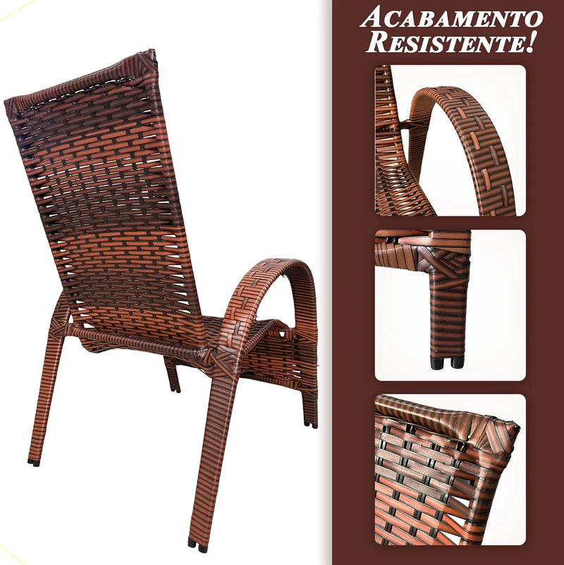 Cadeira confortável luxo cor amêndoa 64cm x 75cm