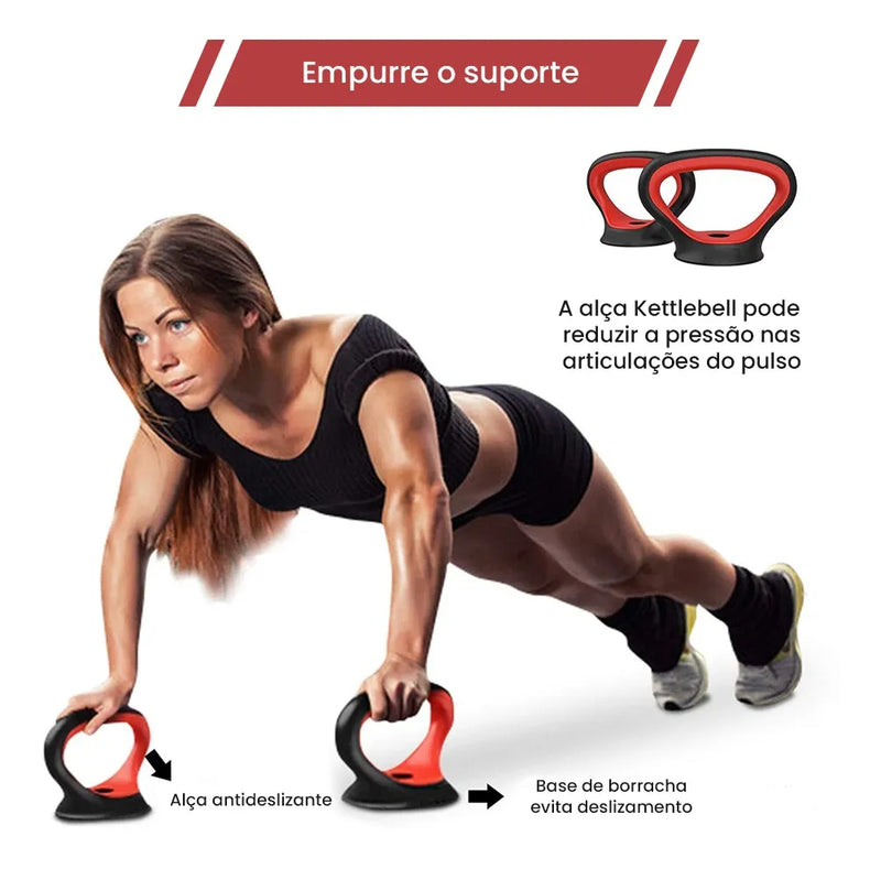 Peso Musculação Kit 6 Em 1 Até 20kg Halter Dumbel Ajustável Cor Preto