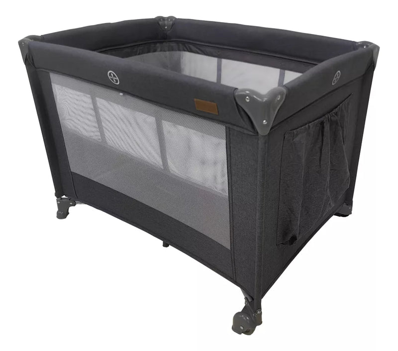 Berço Portátil Infantil Cercado 0-15kg Grafite Lazy Maxibaby