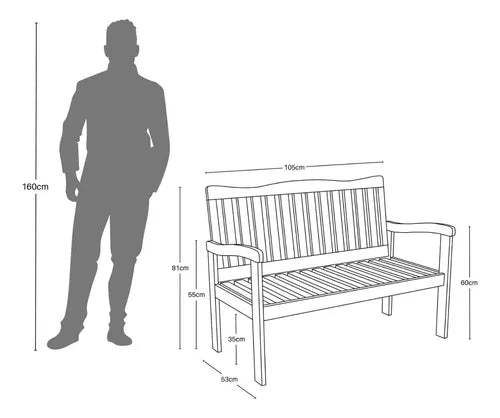 Conjunto Para Jardim De Madeira Eucalipto 4 Peças Estofado