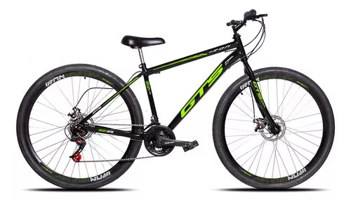 Bicicleta mountain bike GTS Feel Iron 21 Marchas Aro 29 tamanho do Quadro 17" - preto/verde