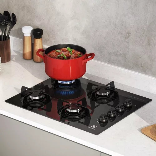 Cooktop A Gás 4 Bocas Electrolux (ke4gp) Cor Preto 127V/220V (PROMOÇÃO)