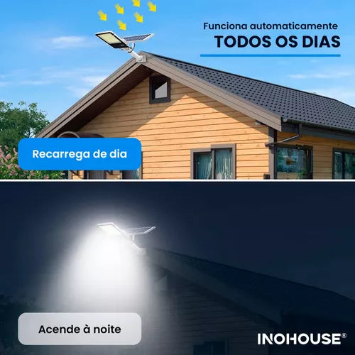 Luminária Holofote Solar 2000lm com Haste | Iluminação Pública Poderosa e Econômica!