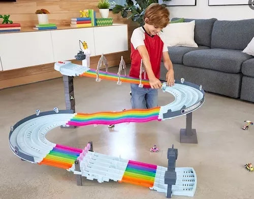Pista de brinquedos Hot Wheels Mario Kart Rainbow