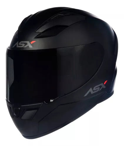 Capacete moto fechado ASX City Solid Preto Fosco Tamanho 60/L