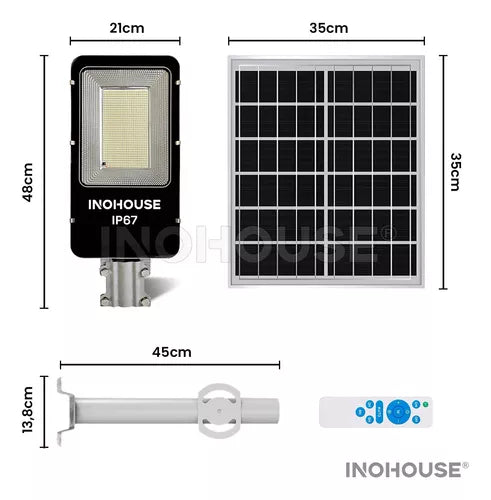 Luminária Holofote Solar 2000lm com Haste | Iluminação Pública Poderosa e Econômica!