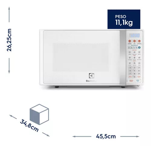 Micro-ondas MTO30 20L Com Função Tira Odor e Descongelar Cor Branco Electrolux