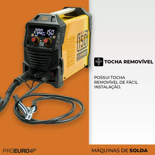 Máquina Solda Mig 150 Flex Tig Lift Mma Sem Gás Bivolt Cor Laranja/Preto Frequência 50 Hz/60 Hz 110V/220V
