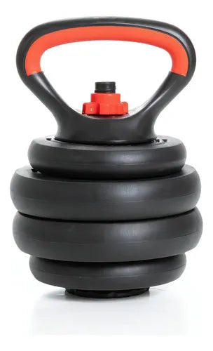 Peso Musculação Kit 6 Em 1 Até 20kg Halter Dumbel Ajustável Cor Preto