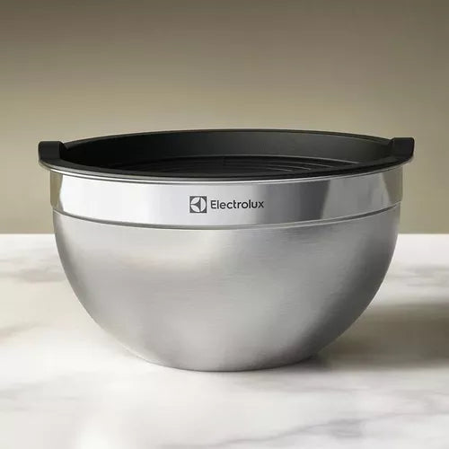 Conjunto com 9 Bowls Tigelas Inox e Tampa Plástica Electrolux