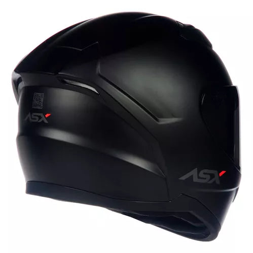 Capacete moto fechado ASX City Solid Preto Fosco Tamanho 60/L