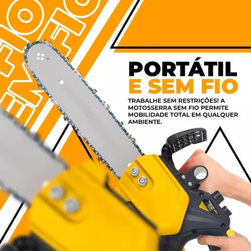 Moto Serra Elétrica 1200w 12 Polegadas Com Duas Baterias 48v