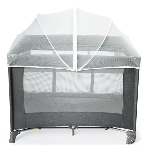 Berço Portátil Infantil Cercado 0-15kg Grafite Lazy Maxibaby