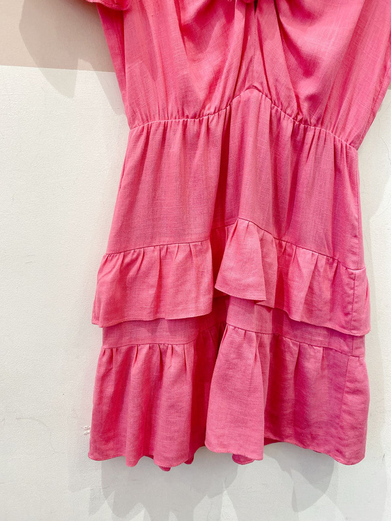 Vestido curto rosa Leeloo 38