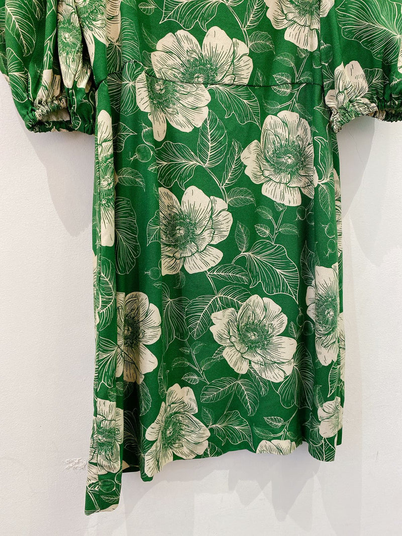 Vestido curto verde mangas Leeloo 42