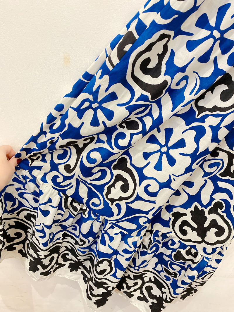 Vestido estampado decote Zara P