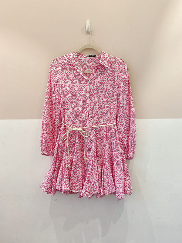 Vestido curto rosa Zara PP