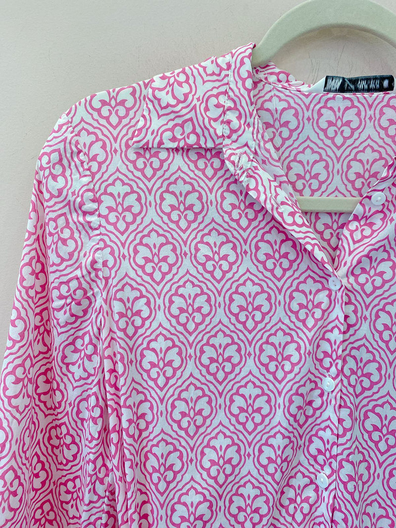 Vestido curto rosa Zara PP