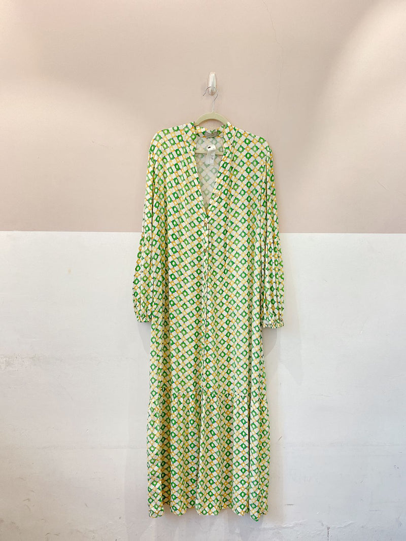 Vestido estampa azul e amarelo Anpô M