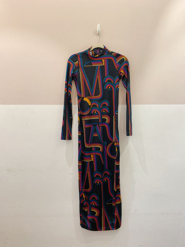 Vestido gola malha Farm PP