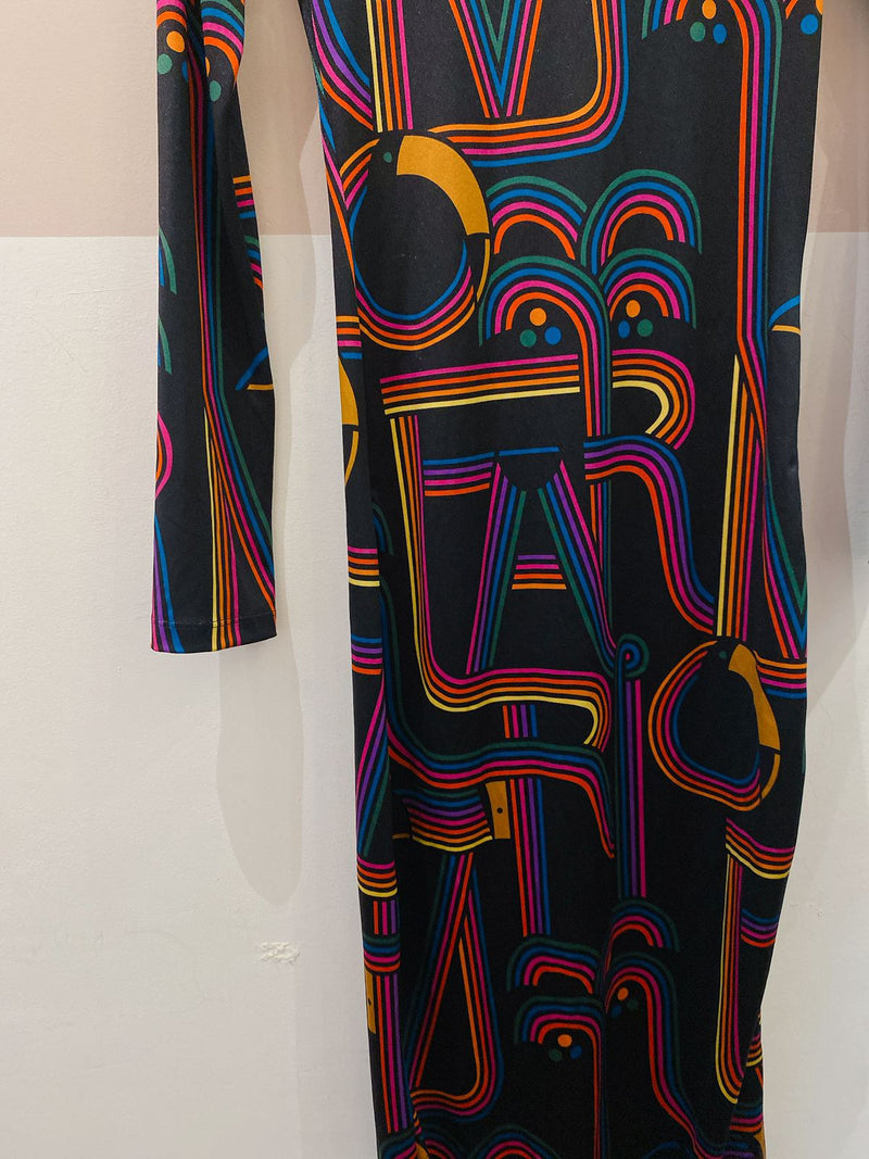 Vestido gola malha Farm PP
